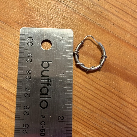 Sterling silver hoops - Picture 3 of 3